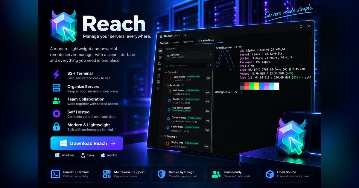 Devops App Management DevOps Tools Settings | Reach